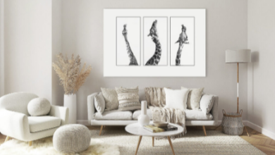 Best Large Giraffe Prints for Elegant Modern Interiors